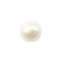Perle de culture d'eau douce, semi-percée, blanche, ronde, 11-12mm x 1pc