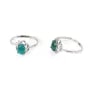 Anillo Turquesa ovalado 5x7mm - Plata 925 rodiada x 1 pieza