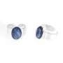 Anel grosso ajustável para cabochão oval 10x14mm - Prata 925 x 1pc