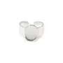 Anel grosso ajustável para cabochão oval 10x14mm - Prata 925 x 1pc