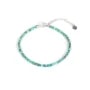 Pulseira cubo Turquesa 2mm - Prata 925 x 1pc