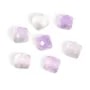 Cabochon ametista chiara quadrato sfaccettato 10mm x 1pc