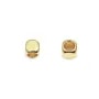 Pérola cubo facetado 3mm - Aço Inox 304 dourado x 10pcs