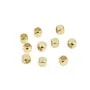 Facettierte Würfelperle 3mm - Edelstahl 304 vergoldet x 10 Stück