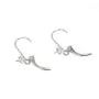 Dormilonas para decorar 9x16mm para semi perforada - copa 4mm - Plata 925 x 2pcs