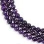 Amethyst, round, 8mm x 40cm