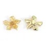 Pingente Flor das ilhas dourada em latão 15.5mm x 1pc