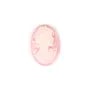 Cabochon Camée Conque rose ovale femme 13x18mm x 1pc