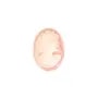 Cabujón Camafeo Concha rosa ovalada mujer 10x14mm x 1pc
