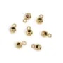 Perla rotonda con anello - 3mm - Gold Filled x 2pcs