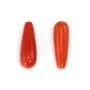 Coral Rojo Natural gota 7x21mm x 1pc