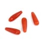 Natural Red Coral drop 7x21mm x 1pc