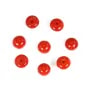 Natürlicher Roter Koralle halbgebohrter Knopf 6mm x 1 Stk