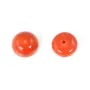 Coral Rojo Natural botón semi perforado 10mm x 1ud