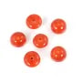 Natürlicher Roter Koralle halbdurchbohrter Knopf 10mm x 1Stk.