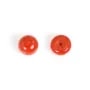 Natürlicher Roter Koralle halbgebohrter Knopf 6mm x 1 Stk