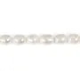Perles de culture d'eau douce, blanche, baroque, 9-10mm x 36cm