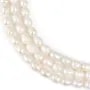 Perles de culture d'eau douce, blanche, baroque, 9-10mm x 36cm