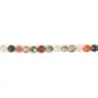 Quartzo rutilo multicolorido redondo facetado 4mm x 38cm