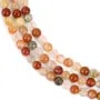 Quartz rutile multicolore rond 4.5mm x 38cm