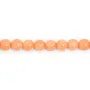 Bambú de mar teñido naranja, redondo 4mm x 40cm