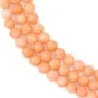 Bambou de mer teinte orange, ronde 4mm x 40cm
