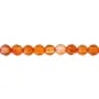 Karneol, rund facettiert, 3mm x 38cm