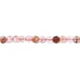Quartzo rutilo multicolorido redondo facetado 2mm x 39cm