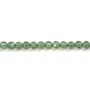 Apatita verde redonda facetada 2.5mm x 39cm
