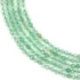 Quarz Aventurin (grüne Erdbeere) rund facettiert 2.5mm x 38cm