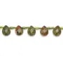 Goccia piatta sfaccettata di unakite 8x10mm x 40cm
