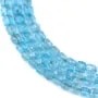 Topazio riscaldato cubo sfaccettato 3mm x 38cm