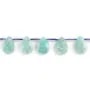 Amazonite from Peru faceted flat drop 8x12mm x 39cm