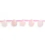 Faceted flat drop rose quartz 8x10mm x 39cm
