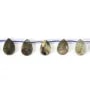 Labradorite flat faceted drop 8x12mm x 39cm