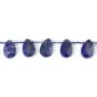 Lapis Lazuli lágrima plana facetada 8x12mm x 38cm