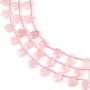 Faceted flat drop rose quartz 8x10mm x 39cm