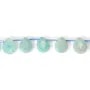 Peruanischer Amazonit facettierter Flachttropfen 8x10mm x 40cm