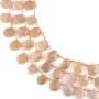 Orange moonstone flat drop faceted 8x10mm x 38cm