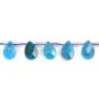 Flat drop faceted apatite 8x12mm x 39cm