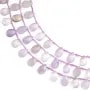 Jade violet goutte plate facetté 8x12mm x 38cm