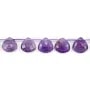 Amethyst Tropfen flach facettiert 12x12mm x 38cm