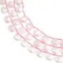 Quartzo rosa gota plana facetada 12x12mm x 39cm