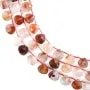 Quarzo rutilato goccia piatta sfaccettata 12x12mm x 39cm
