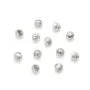 Satinierte runde Perlen 3mm - Silber 925 x 6 Stück