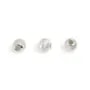 Round satin beads 3mm - Silver 925 x 6pcs
