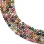 Turmalina multicolorida redonda 3mm x 39cm