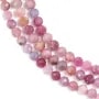 Rubis chauffé  rond facetté 4mm x 39cm