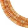 Rondella heishi avventurina arancione 1.5x6mm x 39cm