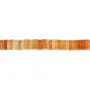 Rondelle heishi de aventurina laranja 1.5x6mm x 39cm